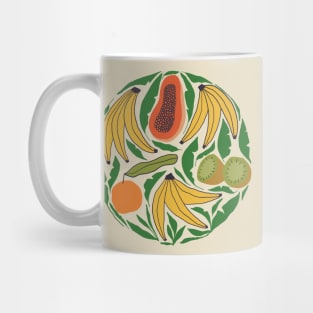 Brazilian Tropical Fruits // Banana, Papaya, Kiwi, Cashew Apple Mug